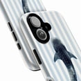 thumbnail image 2 of Whale Shark Blue Striped Phone Case, Artistic Marine Life Illustration iPhone Cover for iPhone 17 16 15 14 13 12 11 Pro Plus Max Mini, 2 of 6