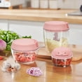 thumbnail image 2 of SAYIHEXIHE Manual Food Chopper Vegetable Cutter Onions Cutter Garlic Dicer Grinder Veggie Chopper with Container 500ML, 2 of 7