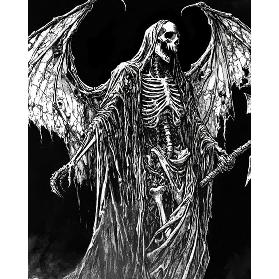 Paint by Numbers for Adults Kids Beginner Death Wings DIY Acrylic Painting by Numbers Kits with Brushes Acrylic Pigment Home Decoration Gifts 16 x 20 inch