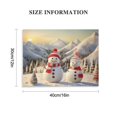 thumbnail image 2 of Fenyluxe Art Modern Canvas Prints Snowmen Mountain Winter Wall Art Home Decor - Ready To Hang Room Decor 16x12in, 2 of 6