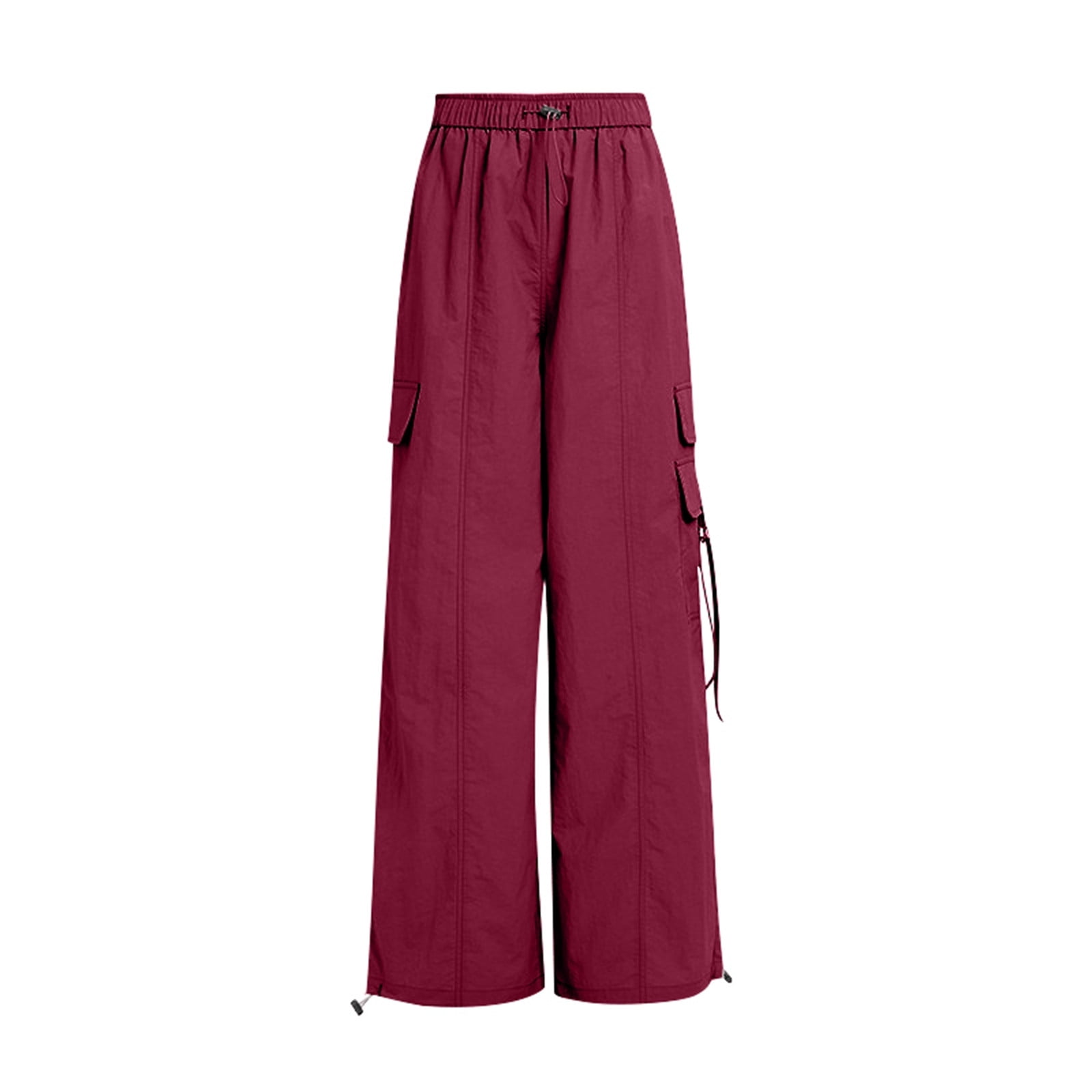 Pantalon Cargo Taille Haute Fille - Jogging Jambes Larges Danse Plein Air - Ensemble Sweat Capuche 2025