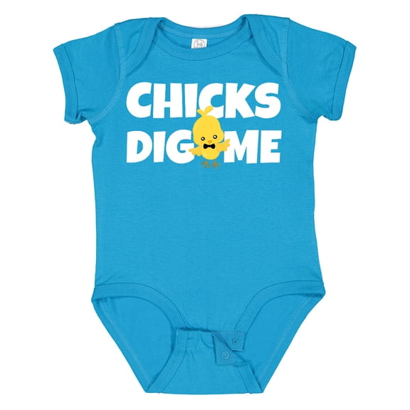 Inktastic Chicks Dig Me with Bow Tie Boys Baby Bodysuit