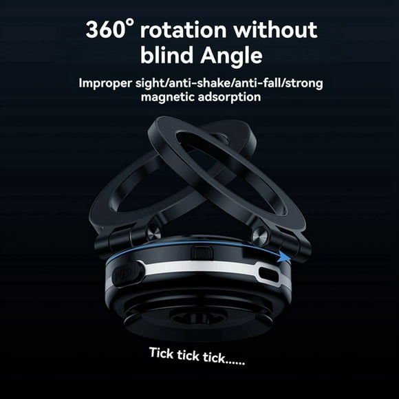 360 ° de Rotación de Adsorción de Vacío Soporte Magnético Universal de Navegación de Coches Instrumento de Mesa Soporte de Teléfono Negro