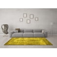 thumbnail image 3 of Ahgly Company Machine Washable Indoor Square Persian Yellow Bohemian Area Rugs, 3' Square, 3 of 4