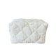 thumbnail image 1 of Bolsa de maquillaje ZUNUONUO, algodón, acolchada, coqueta, bordada, color blanco, 1 of 6