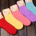 thumbnail image 5 of XIYNBAOK 5 Pairs Fuzzy Socks for Women Slipper Fluffy Comfy Cozy Winter Soft Warm Fleece Valentines Day Cabin Plush Sleep Socks Thermal Plush Casual Cozy Home Socks, 5 of 5