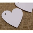 thumbnail image 3 of 100 PCS Heart Shape Blank White Kradt Paper Gifts Tags Bonbonniere Wedding Favor Tags with Free Natural Jute Twine, 3 of 4