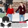 thumbnail image 4 of Mitaines de Couple Double Couche Épaissie en Polaire, Mitaines de Main Connectables Rouges pour Temps Froid, Cyclisme, Ski, 4 of 8
