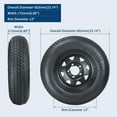 thumbnail image 5 of 2-Pack Trailer Tire On Rim ST175/80D13 Trailer Tires and Wheels 5 Lug on 4.5 in PCD Trailer Tires with 13 in Rims Load Range C 6PR Black, 5 of 9