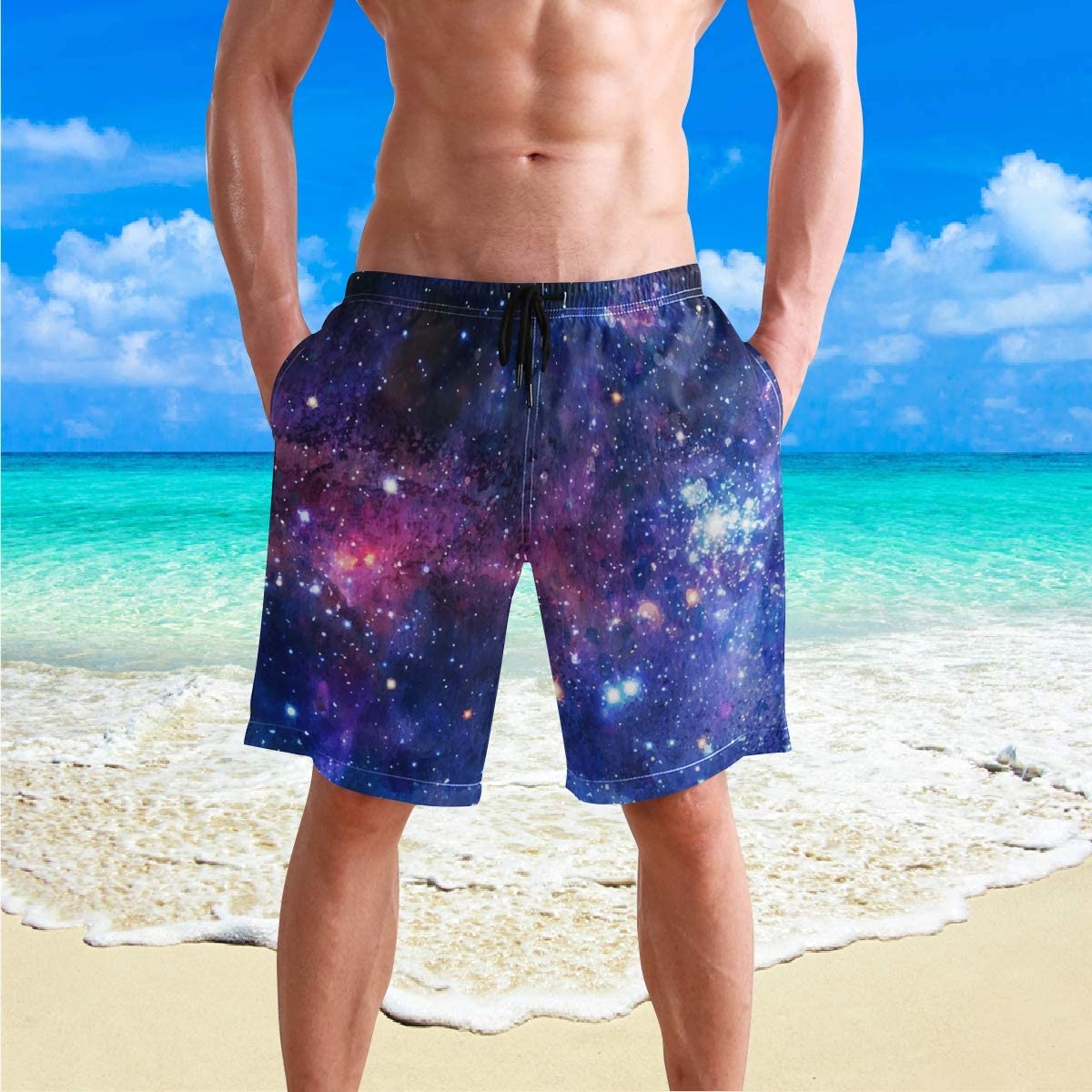 Swim Trunks - Galaxy Space Beach Short 