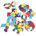 thumbnail image 2 of 8Pcs Autism Charms Pendants Puzzle Design Charms DIY Jewelry Crafts Making Charms, 2 of 8