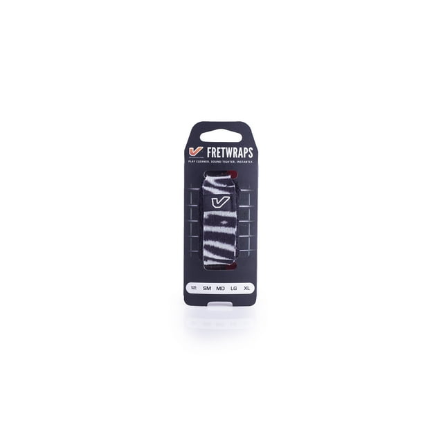 Gruv Gear FretWraps Wild 'Zebra' String Muters 1-Pack (Medium) (FW-1PK-ZEB-MD)
