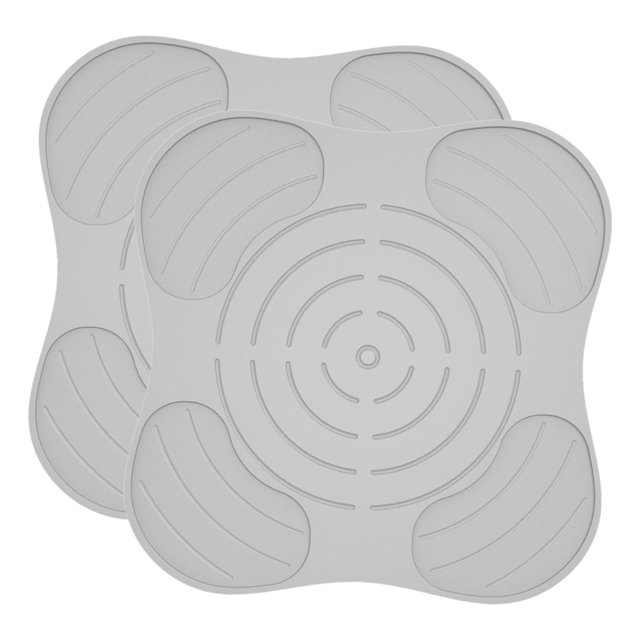 2 Tapetes de Silicona para Platos, Escurridores, Fáciles de Limpiar, Soporte para Ollas Calientes Beige