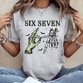 thumbnail image 3 of Six Seven 6 7 Retro Halloween Bones Unisex T-Shirt, Sizes S-5XL - Gategoo, 3 of 5