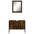 thumbnail image 6 of vidaXL Bathroom Cabinet Set Furniture Wall Mirror 2 Piece Engineered Wood, 6 of 11