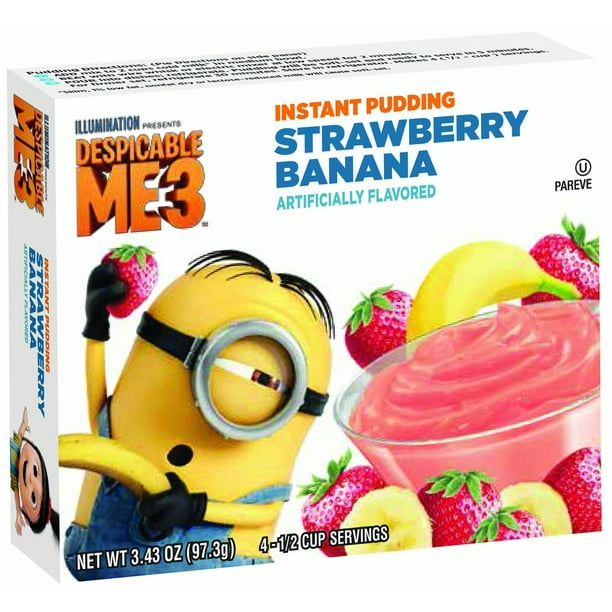 Minions Despicable Me 3 Pudding Strawberry Banana 3 43 Oz 12 Ct Walmart Com Walmart Com