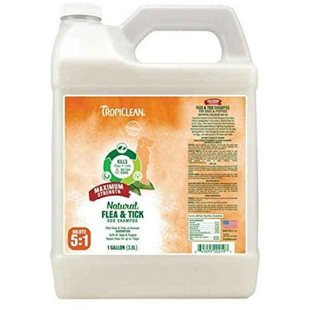 Tick Shampoo Gallon - Maximum Strength Flea & Tick Treatment Natural Dog Shampoo Concentrate Gallon