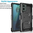 thumbnail image 2 of Takfox Case For Motorola Moto G 5G 2024 ,Shockproof Heavy Duty Rugged Locking Swivel Holster Belt Clip Kickstand Full Body Hard Shell Phone Cover Case,Black, 2 of 7