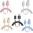 thumbnail image 3 of ziyahi 1 Meter Type-C Woven Mobile Phone Data Cable Charging Line Cord 2 in 1 Fast Charging Data Transfer, 3 of 9