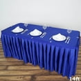 thumbnail image 2 of BalsaCircle 14 feet x 29" Polyester Banquet Table Skirt Royal Blue, 2 of 6