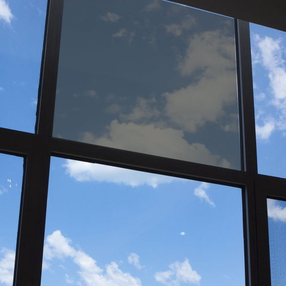 LOLIPPYY Plated Silver Privacy Film for Windows Heat Control and Sun Reflective