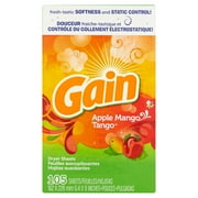 Gain Dryer Sheets, Apple Mango Tango, 105 Sheets
