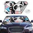 thumbnail image 2 of Balery Panda Cute Pink Hearts Print Car Windshield Sun Shade,Windshield Sunshade for Car Pickup Truck SUV Accessories-Medium, 2 of 7