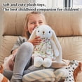 thumbnail image 4 of Plyzle 35cm Cute Plush Rabbit Toy Soft Stuffed Animal for Kids Babies Adults Birthday Gift Home Decor Christmas Present, 4 of 5