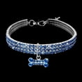 thumbnail image 3 of Methold Collar elástico de cristal ostentoso para mascotas, colgante en forma de hueso, accesorios elásticos para mascotas Suministros para perros azul METRO, 3 of 6