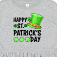 thumbnail image 4 of Inktastic Happy St. Patrick's Day Green Hat and Clovers Girls Toddler Dress, 4 of 5