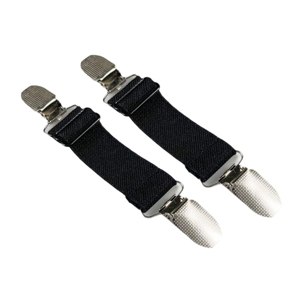2 piezas de clip para cinturón elástico para pantalones, clip para cinturón, clip para tensar vestidos retro Negro