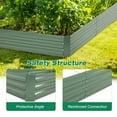 thumbnail image 4 of Aoodor Outdoor Metal Raised Garden Bed 8' x 4' x 1' Galvanized Steel Planter Box - Green, 4 of 8