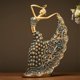 thumbnail image 5 of Adorno de figura romántica, decoración de bailarina de pavo real, estatua de niña bailando de resina, artesanía para mujer, 5 of 5