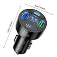 Car Double Charger Adapter Freezer Plug in 65W Car Charger Quint Port