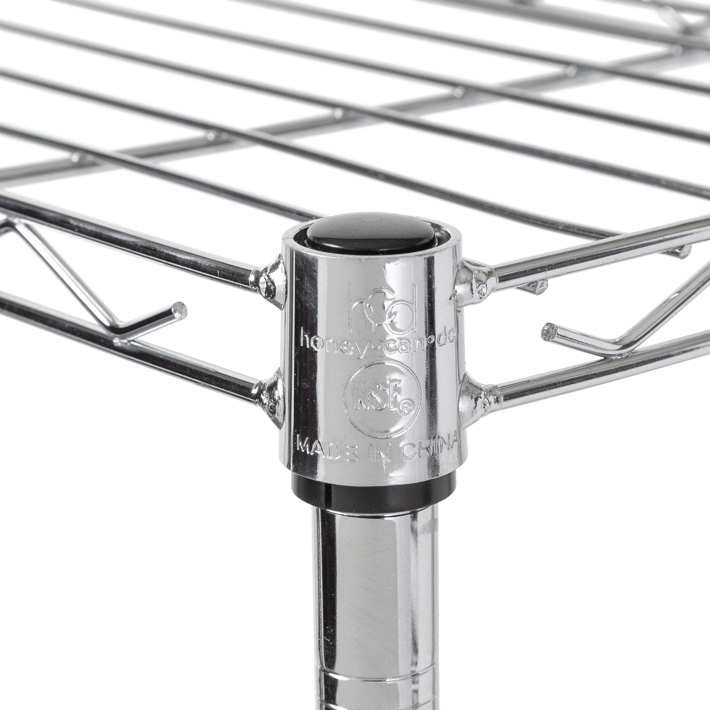 Honey-Can-Do 4-Tier Steel Slim Profile Shelving Unit, Chrome, Holds up to 100 lbs per Shelf