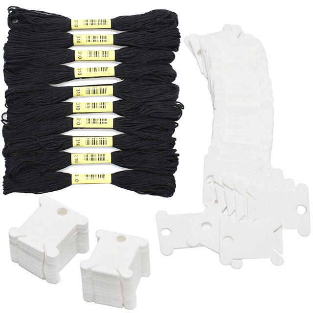 Coofit 20 Skeins Embroidery Thread Solid Color Cross Stitch Thread Embroidery Floss