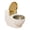 Gold, variant on Wall-Mounted Toilet-Shaped Cat Bowl Wall Mounted Covered Ashtray Toilet Shape with Lid Creative Indoor Smoking Supplies for Home Office Bathroom Decor 14*12*10, White