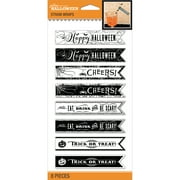 Jolees Halloween Straw Wraps 8/Pkg-Black & White