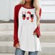 thumbnail image 1 of Pntutb Ladies Christmas Print Red Wine Glass Loose manga larga cuello redondo Pullover top camiseta top Pntutb Pntutb-2799, 1 of 4