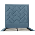 thumbnail image 5 of Manhattan Comfort Crosby Solid Wood Frame Twin-Size Bed in Blue, 5 of 9