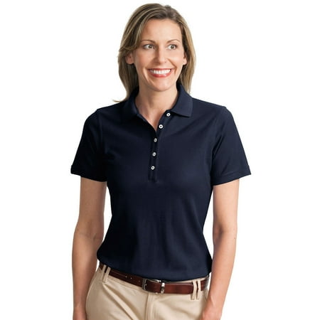 Port Authority Womens 5 On Placket Pique Polo Port Authority Womens 5 On Placket Pique Polo Shirt Navy X Large Style L800
