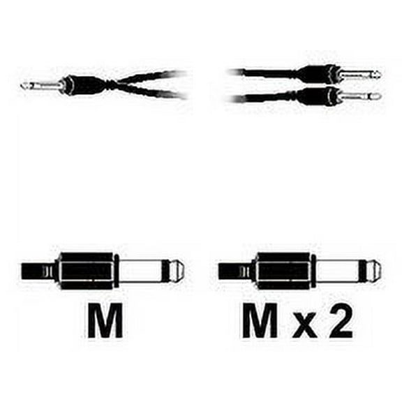Hosa CYP103 Y Cable,1/4 In Ts To Dual 1/4in Ts