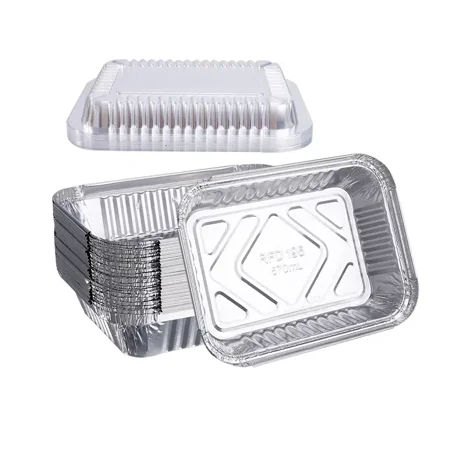 

50pcs/Pack Hardened Thick Aluminum Pan Take Out Container