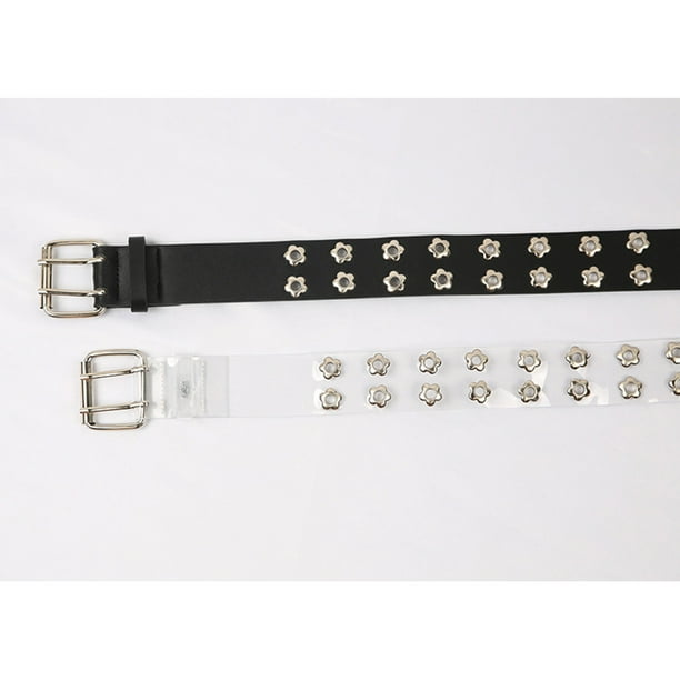 2PCS Faux Leather Belt Butterfly Flower Double Grommet Belt 2PCS Faux Leather Belt Butterfly Flower Double Grommet Belt