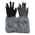 thumbnail image 4 of Guantes de hombre de Halloween disfrazarse de juegos de roles discotecas fiesta de vinilo portátil Gris jinwen Guantes de hombre lobo, 4 of 8
