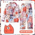 thumbnail image 3 of Anime Kawaii Sanrioed Cinnamoroll Hello Kitty Kuromi Y2K conjunto de pijamas de manga larga para niños ropa de dormir de primavera con dibujos animados para niños y niñas, 3 of 5