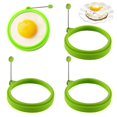 thumbnail image 1 of 4pcs Silicone Egg Ring, Egg Rings Non Stick, Egg Cooking Rings, Perfect Fried Egg Mold Or Pancake Rings, 1 of 5