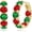 Gold (Red and Green), variant on Zircon Hoop Earrings for Women, Luxury Orange Crystal Circle Earrings, Sparkling Trendy Lightweight Fashion Jewelry Gift for Women 2026