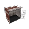 thumbnail image 6 of Savannah Dog Crate Cover, Animal Skin Stripes as Diamond Shapes Pattern Wild Life Concept Native Art, Easy to Use Pet Kennel Cover Small Dogs Puppies Kittens, 7 Sizes, Brown and Red, by Ambesonne, 6 of 6