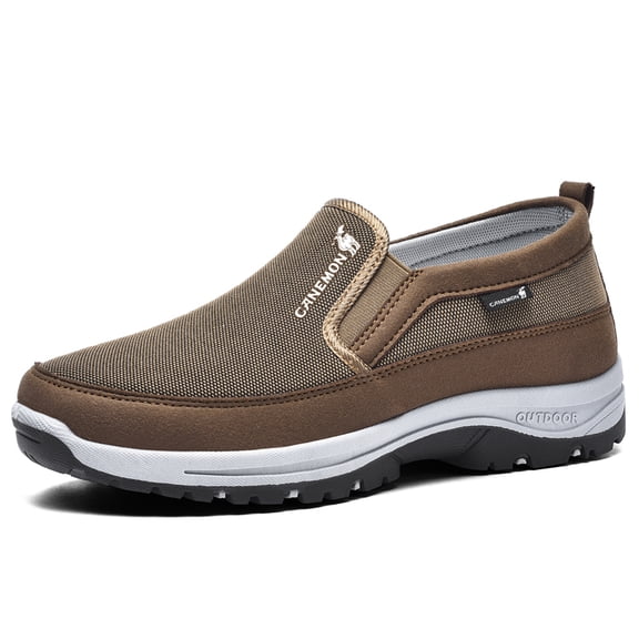 CANEMON Men's Slip on Casual Shoes Lightweight Breathable Anti-Slip Walking Shoes, Outdoor Hiking Shoes